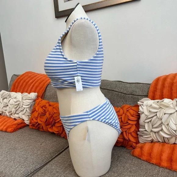 ❣️🆕Old Navy Blue & White Stripe Classic Terry Bikini❣️ - Picture 5 of 9